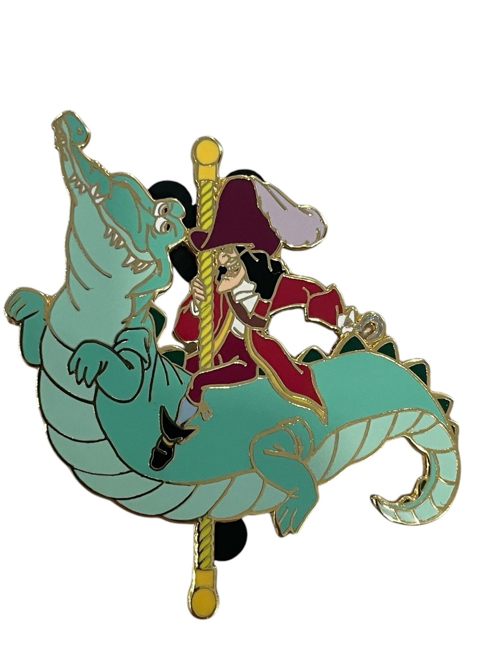 Disney Pin Captain Hook Carousel Merry Go Round Horse LE 1000 EUC